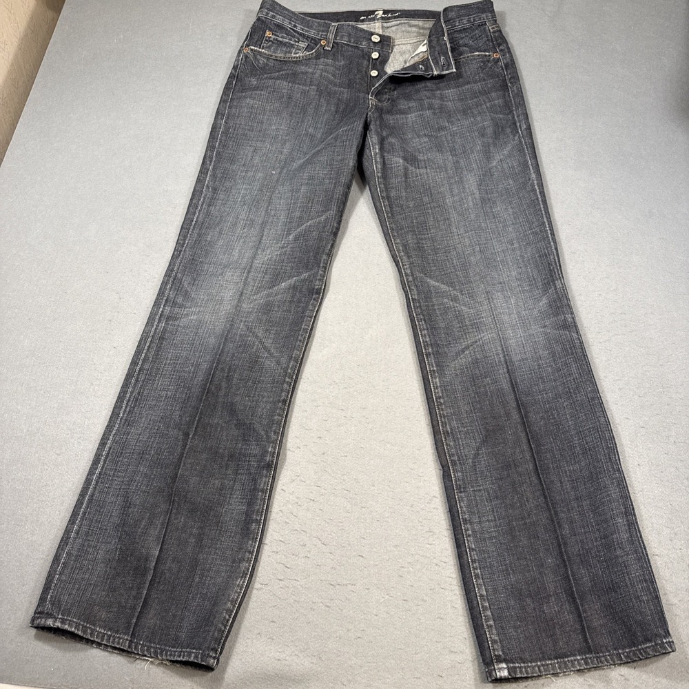 7 For All Mankind Men's Relaxed Jeans in Dark Gray